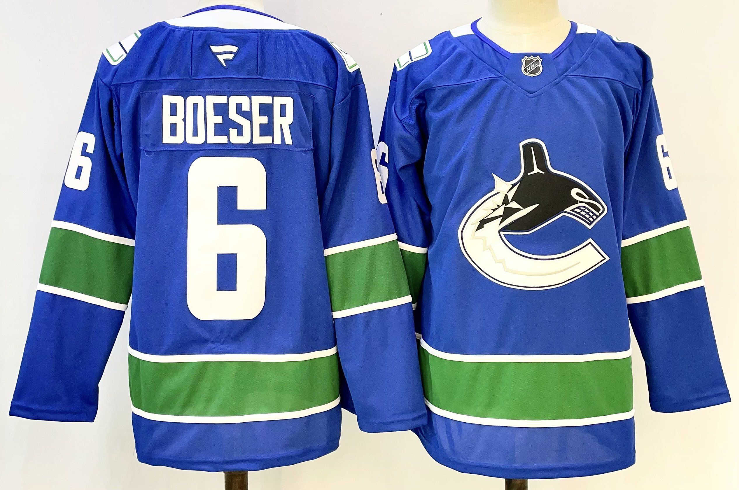 Men Vancouver Canucks #6 Boeser Blue 2026 Adidias NHL Jersey style 001